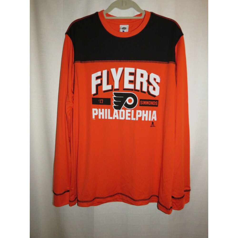NHL Long sleeve Philadelphia Flyers Shirt #17 Simmonds Men's Large